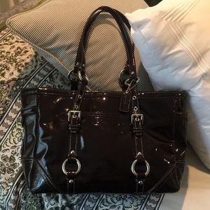 Coach Patent Leather Bordeaux Bag